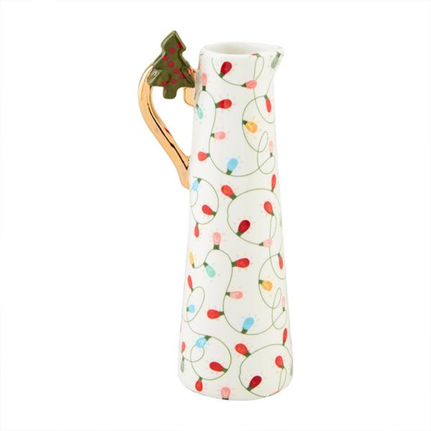 White Christmas Lights Bud Vase