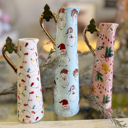 White Christmas Lights Bud Vase